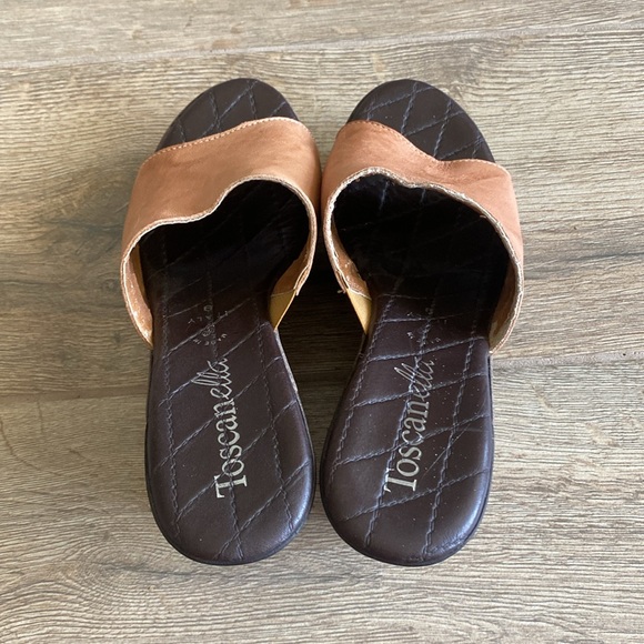 Toscanella Brown Leather Wedges - Picture 2 of 6